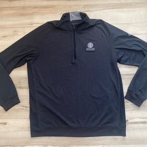 Adidas Mens L Golf Pullover. Grey. Ghost Tree Invitation Patch.